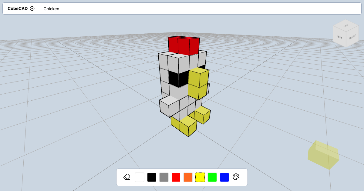 CubeCAD - Browser-Based 3D Voxel Modeling for 3D Printing